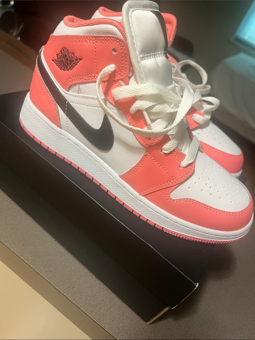 Jordan Kids Sneakers - White & Coral